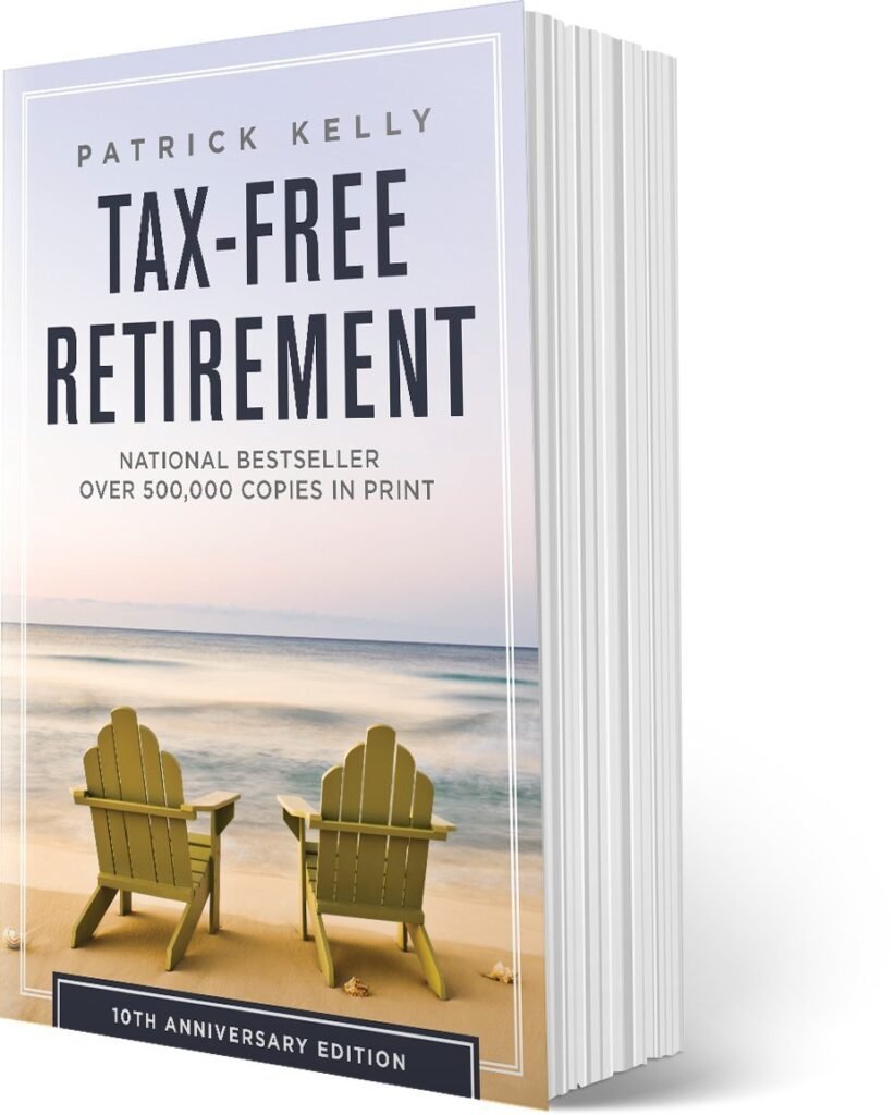 Portada del libro Tax-Free Retirement de Patrick Kelly explicando estrategias de jubilación sin impuestos